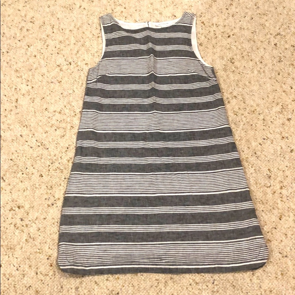 Grey/White Striped Dress